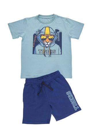 Camiseta y short - Azul