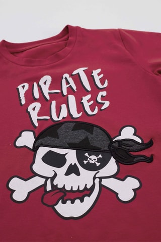 Camiseta y sarouel - Rojo y gris oscuro