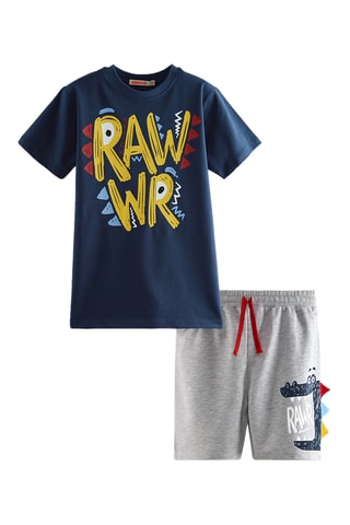 Camiseta y short Rawr - Azul marino