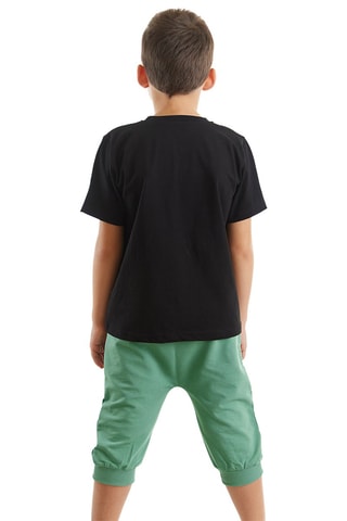 Camiseta y short - Negro y caqui