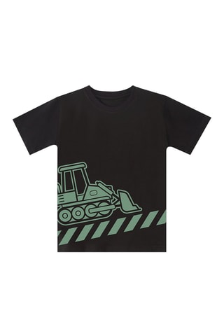 Camiseta y short - Negro y caqui