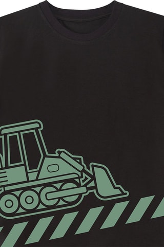 Camiseta y short - Negro y caqui