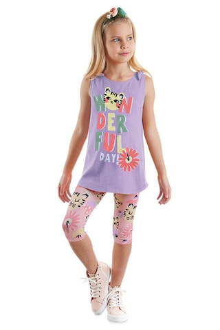 Camiseta de tirantes y leggings - Violeta