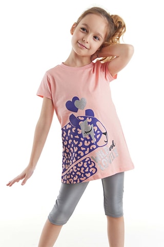 Camiseta y leggings - Violeta y rosa