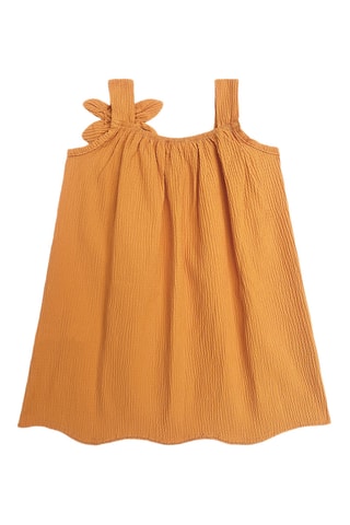Vestido trapecio sin mangas Flower - Amarillo