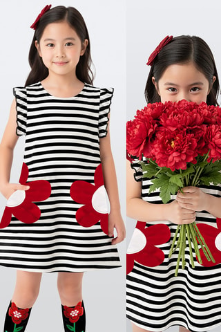 Vestido trapecio Flower - Multicolor