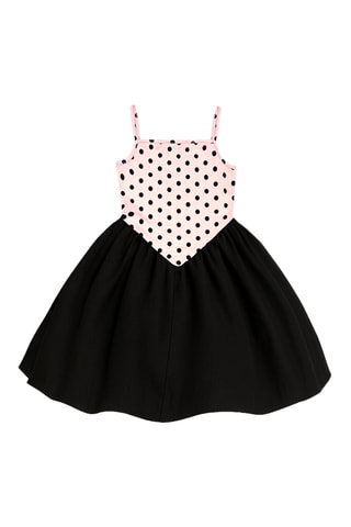 Vestido evasé sin mangas Pink Polka - Rosa
