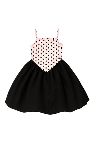Vestido evasé sin mangas Pink Polka - Rosa