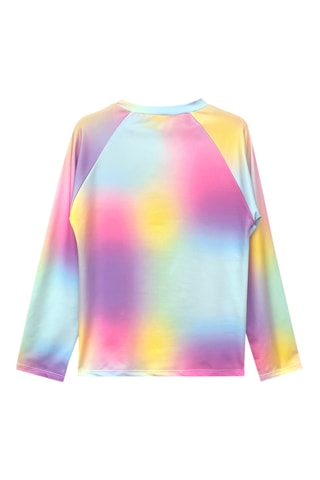 Top de bikini con protección solar Tie-dye - Rosa