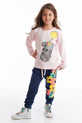 T-shirt en Joggingbroek - Roze en marineblauw