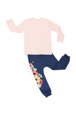 T-shirt en Joggingbroek - Roze en marineblauw