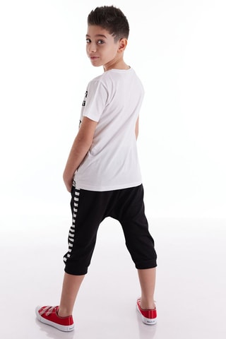 Camiseta y sarouel - Blanco y negro
