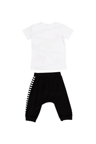 Camiseta y sarouel - Blanco y negro