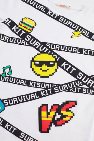Camiseta y sarouel - Blanco y negro