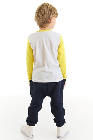 Camiseta y pantalón de chándal - Azul marino y amarillo