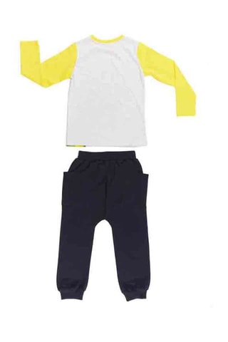 Camiseta y pantalón de chándal - Azul marino y amarillo