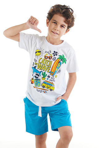 T-shirt en Short -  Mushi - Blauw