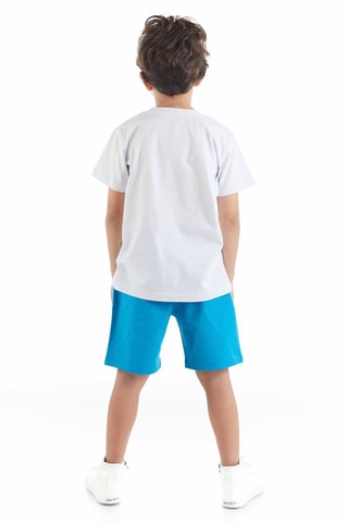 T-shirt en Short -  Mushi - Blauw