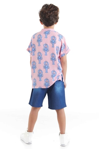 Camisa - Azul y rosa