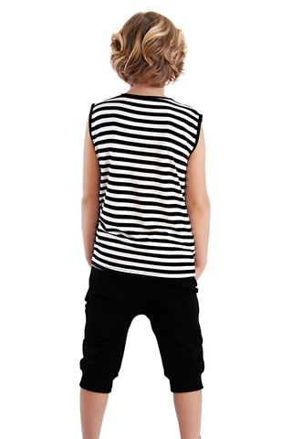 Camiseta de tirantes y sarouel - Blanco y negro