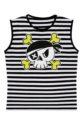 Camiseta de tirantes y sarouel - Blanco y negro