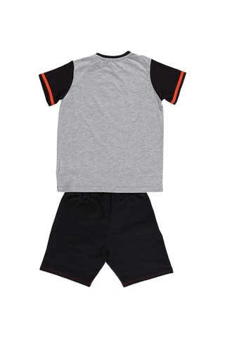Camiseta y bermudas - Negro y gris