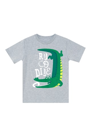 Camiseta y short Croco - Gris y verde