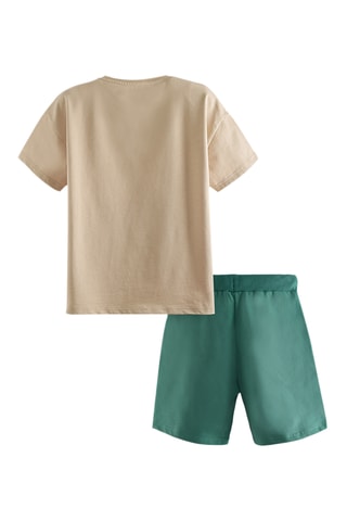 Camiseta y short Summer Dino - Beige