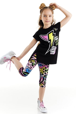 Camiseta y leggings - Negro