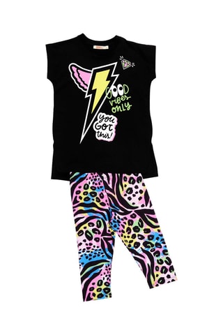Camiseta y leggings - Negro