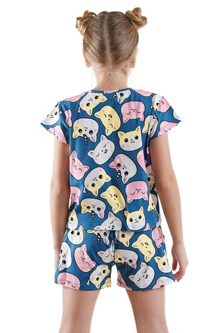 Camiseta y short Cute Kitties - Azul marino