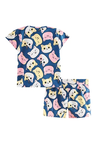 Camiseta y short Cute Kitties - Azul marino