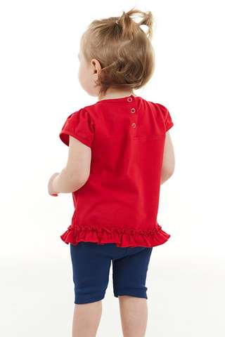 Camiseta y leggings - Rojo y azul marino