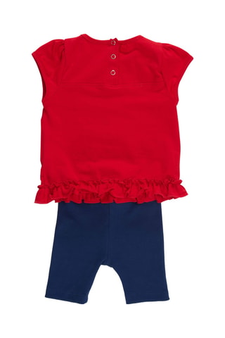 Camiseta y leggings - Rojo y azul marino