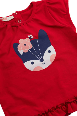 Camiseta y leggings - Rojo y azul marino