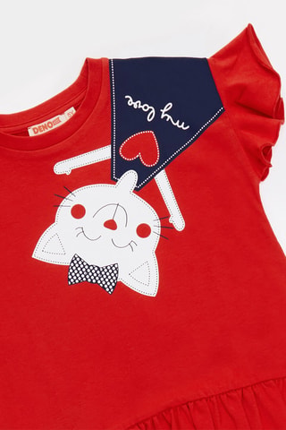 Camiseta y leggings - Rojo y azul marino
