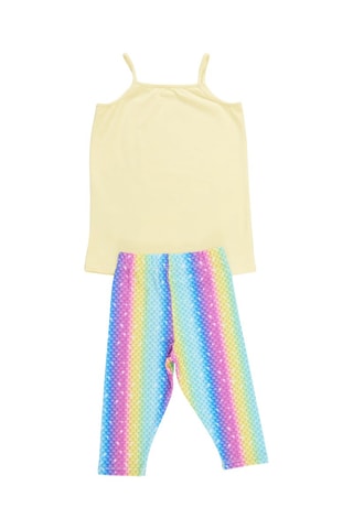 Camiseta de tirantes y leggings - Amarillo