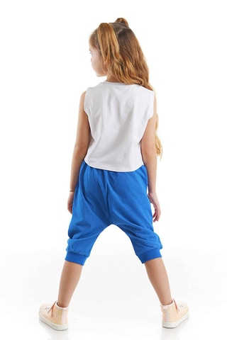 Camiseta y sarouel - Blanco y azul
