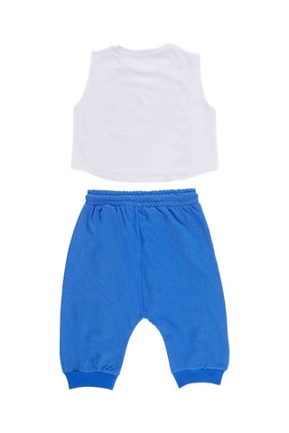 Camiseta y sarouel - Blanco y azul