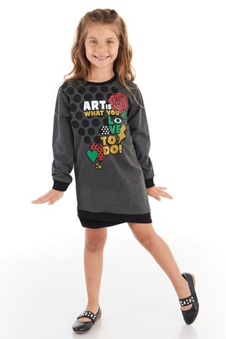 Sweaterjurk Art Love - Donkergrijs