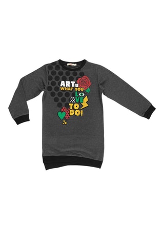 Sweaterjurk Art Love - Donkergrijs