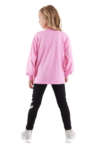 T-shirt en Legging - Zwart en roze