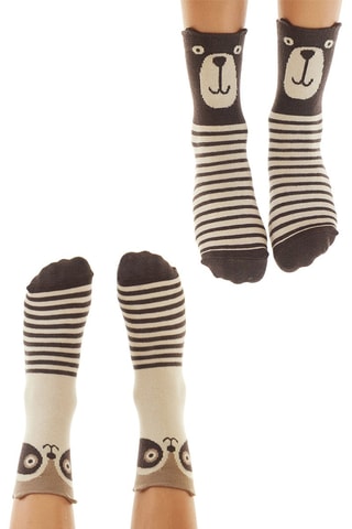 2 pares de calcetines Bear&Raccoon - Negro
