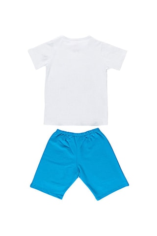 Camiseta y bermudas - Blanco y azul