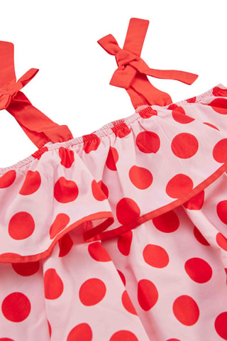 Vestido - Rojo y rosa