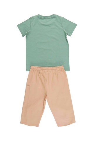 Camiseta y short - Caqui y beige