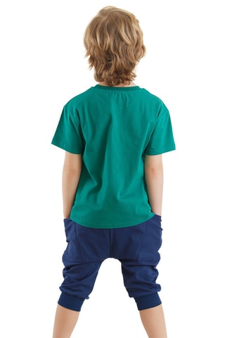 Camiseta y sarouel - Verde y azul marino