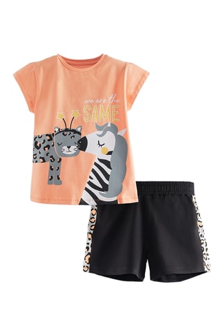 Camiseta y short Zebra Leo - Rosa