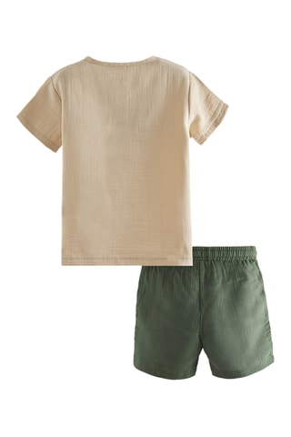 Camisa y short Tiger Muslin - Beige