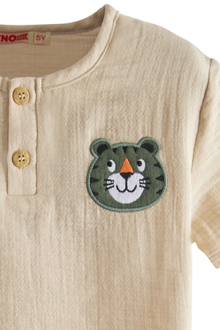 Camisa y short Tiger Muslin - Beige